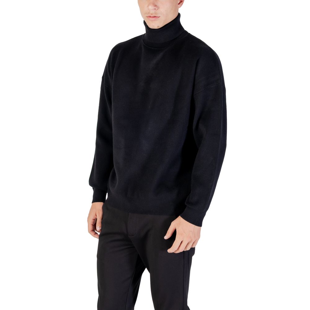 Antony Morato Black Viscose Sweatshirt - STUTTGART RELAXED FIT MMSW01545-YA500082