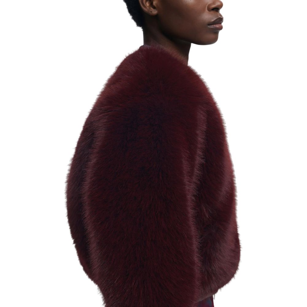 Desigual CHAQ_RASPBERRY Faux Fur Jacket