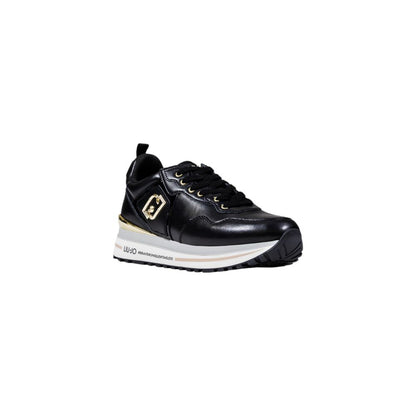 Liu Jo Black Faux Leather Maxi Wonder 01 Platform Sneakers
