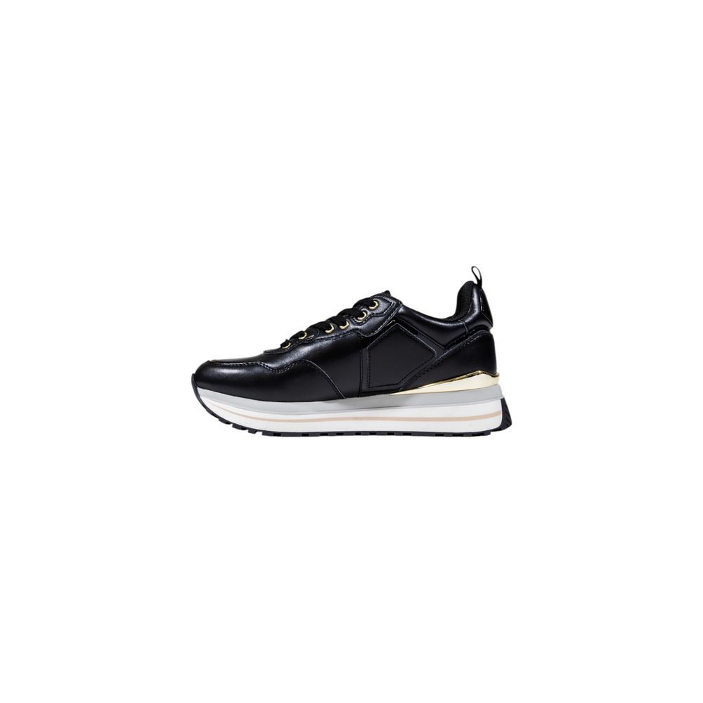 Liu Jo Black Faux Leather Maxi Wonder 01 Platform Sneakers