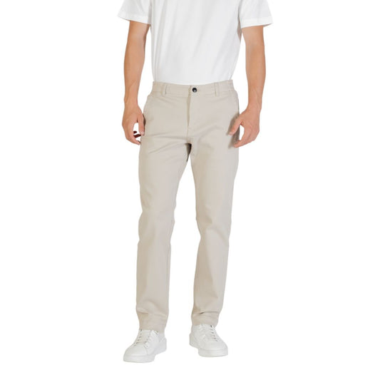 Hugo Boss Sanderson-L-2 Beige Polyester Casual Pants