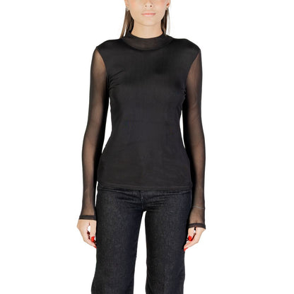 Only Onlerica Life Mesh L/S Top JRS NOOS - Black Recycled Polyester Blouse