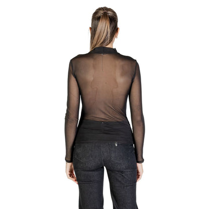 Only Onlerica Life Mesh L/S Top JRS NOOS - Black Recycled Polyester Blouse