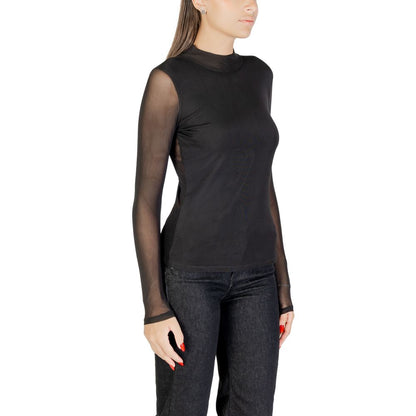 Only Onlerica Life Mesh L/S Top JRS NOOS - Black Recycled Polyester Blouse