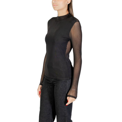 Only Onlerica Life Mesh L/S Top JRS NOOS - Black Recycled Polyester Blouse