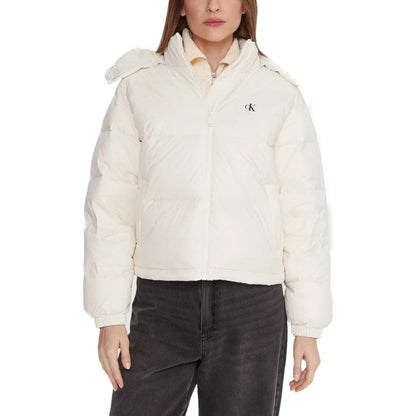 Calvin Klein Jeans Essential Midweight Cream Puffer Jacket