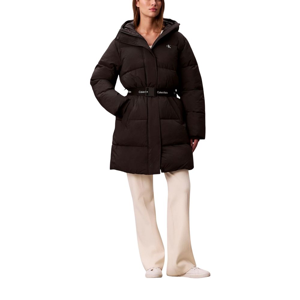 Calvin Klein Jeans Belted Midweight Long Puffer Coat