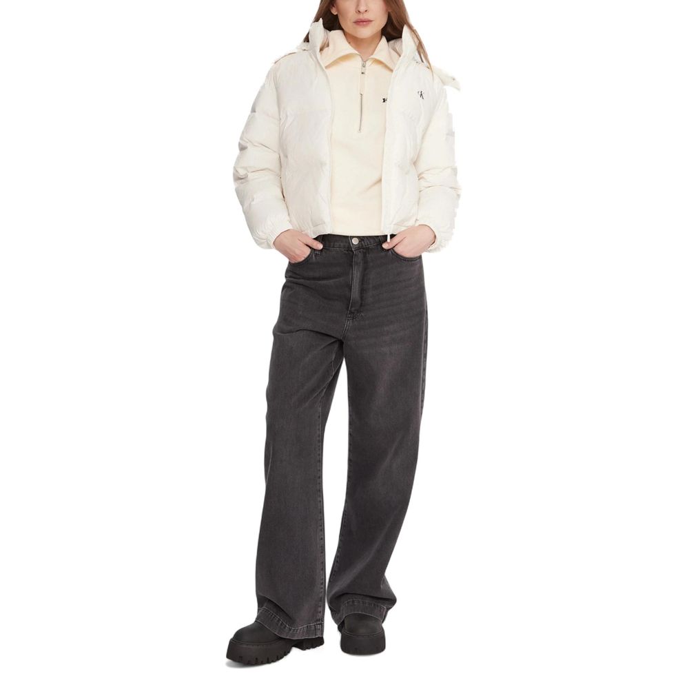 Calvin Klein Jeans Essential Midweight Cream Puffer Jacket