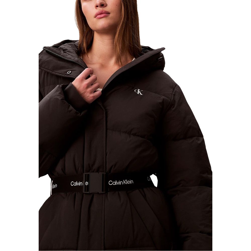 Calvin Klein Jeans Belted Midweight Long Puffer Coat