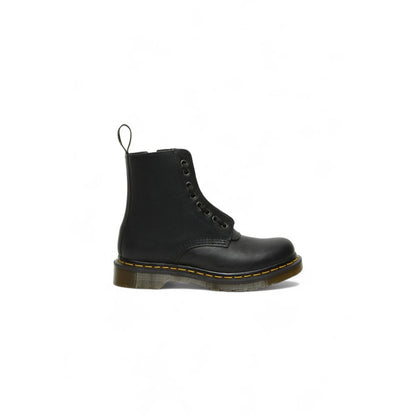 Dr. Martens 1460 Pascal Frnt Zip Nappa Black Leather Lace-Up Boots