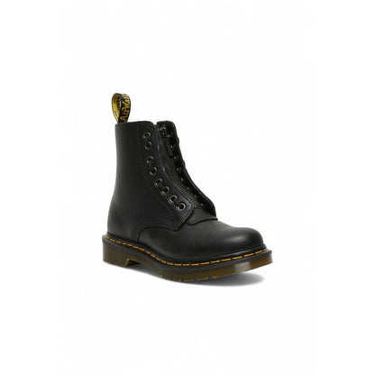 Dr. Martens 1460 Pascal Frnt Zip Nappa Black Leather Lace-Up Boots