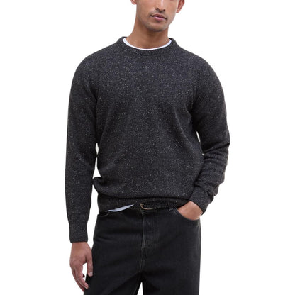 Barbour Black Wool Sweatshirt - ESSENTIAL TISBURY CREW MKN0844