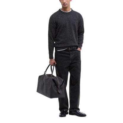 Barbour Black Wool Sweatshirt - ESSENTIAL TISBURY CREW MKN0844