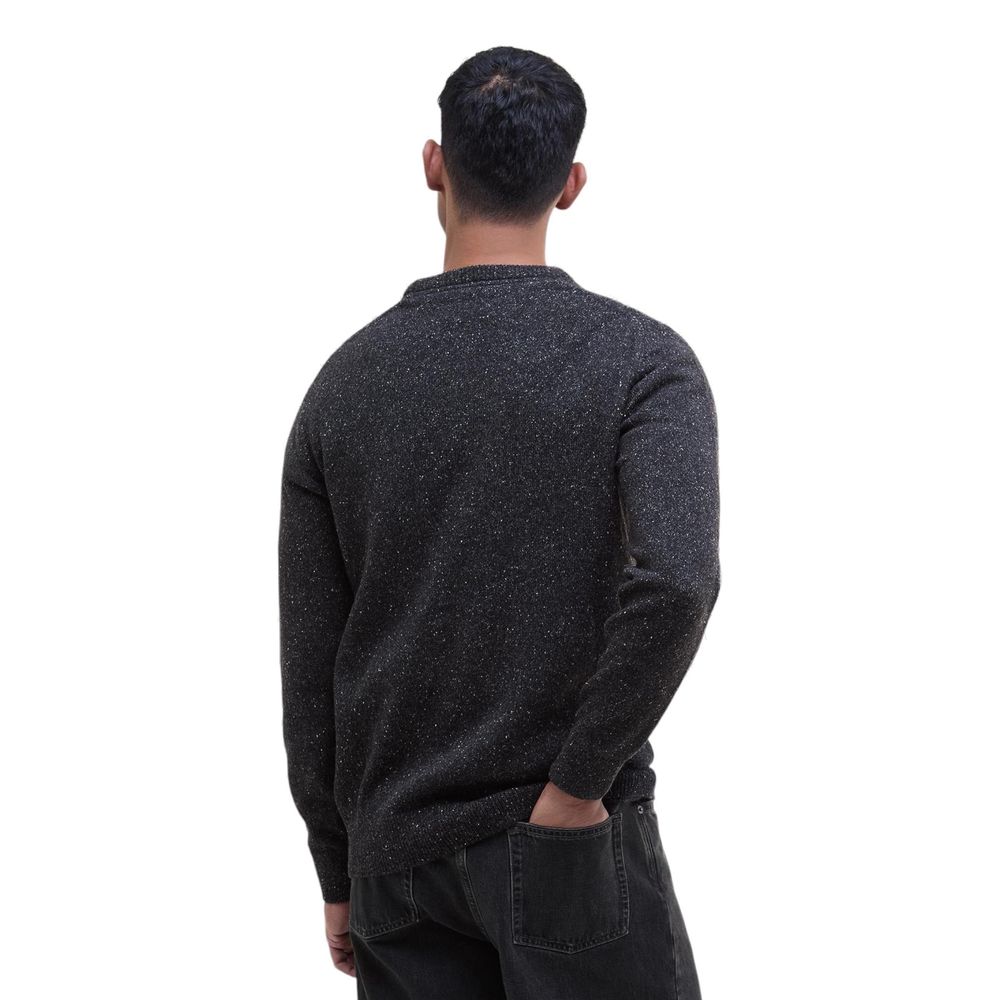 Barbour Black Wool Sweatshirt - ESSENTIAL TISBURY CREW MKN0844