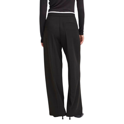 ICHI IHKYRRA PA 20124636 Black Polyester Palazzo Trousers