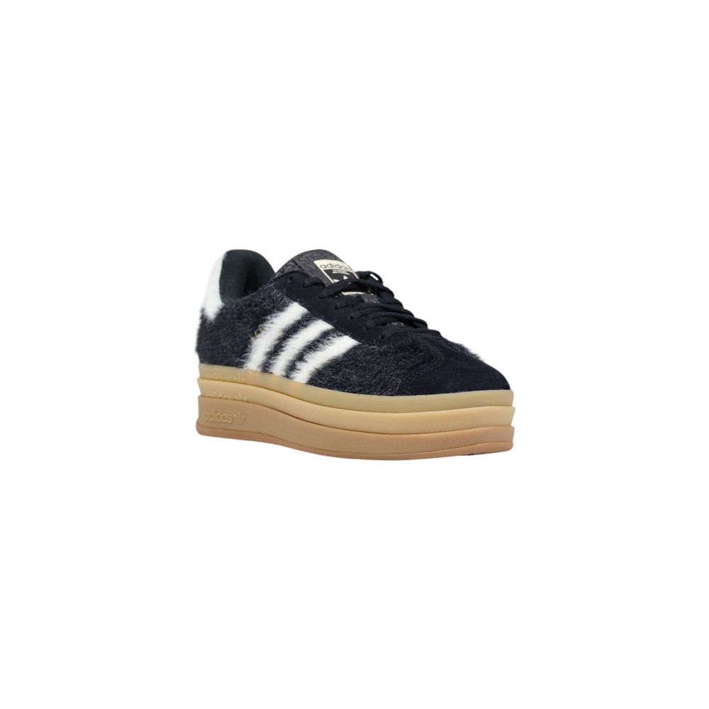Adidas Originals Black Leather GAZELLE Platform Sneakers