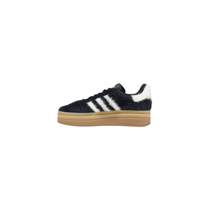 Adidas Originals Black Leather GAZELLE Platform Sneakers