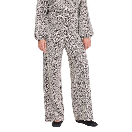 ICHI IHOELLY PA3 20124648 Brown Polyester Casual Pants