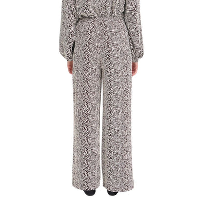 ICHI IHOELLY PA3 20124648 Brown Polyester Casual Pants