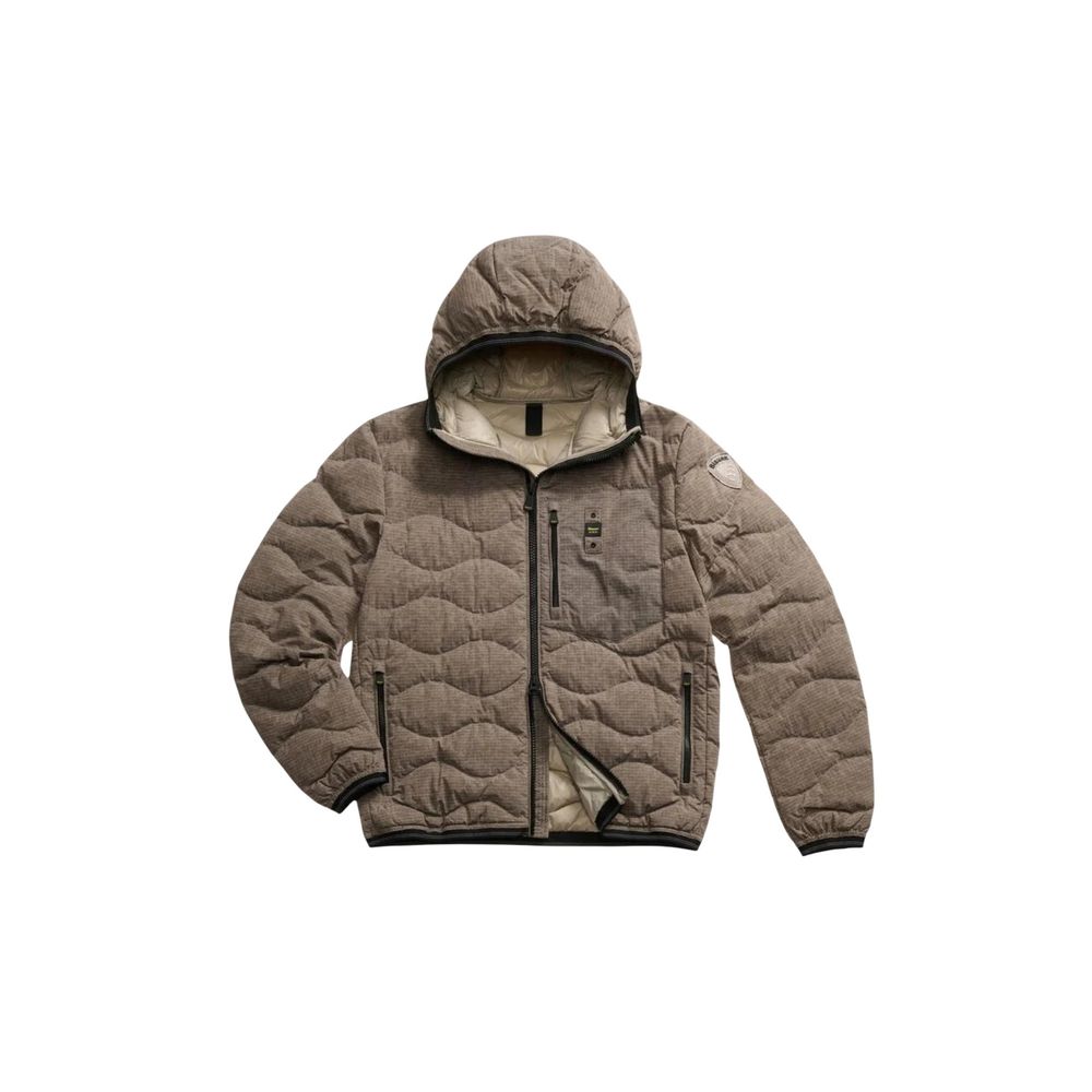 Blauer Brown Polyester Coat - WAVE 25WBLUC03074 Men's Down Jacket