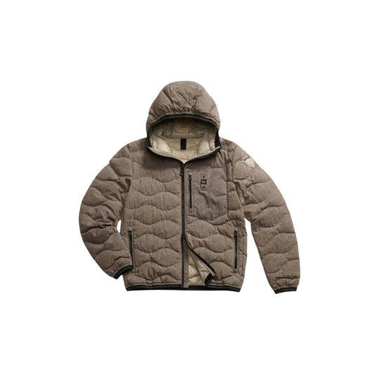Blauer Brown Polyester Coat - WAVE 25WBLUC03074 Men's Down Jacket