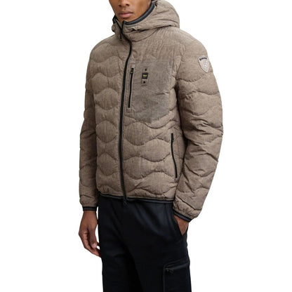 Blauer Brown Polyester Coat - WAVE 25WBLUC03074 Men's Down Jacket