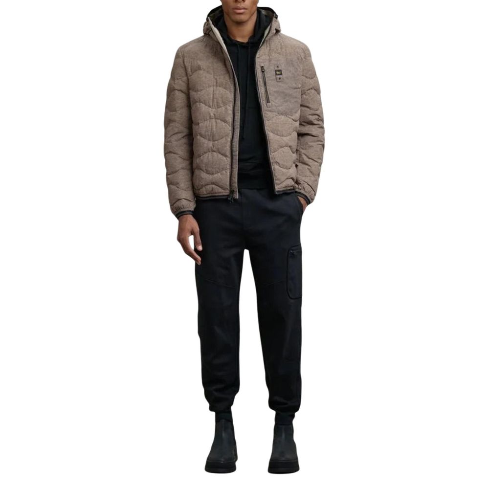 Blauer Brown Polyester Coat - WAVE 25WBLUC03074 Men's Down Jacket