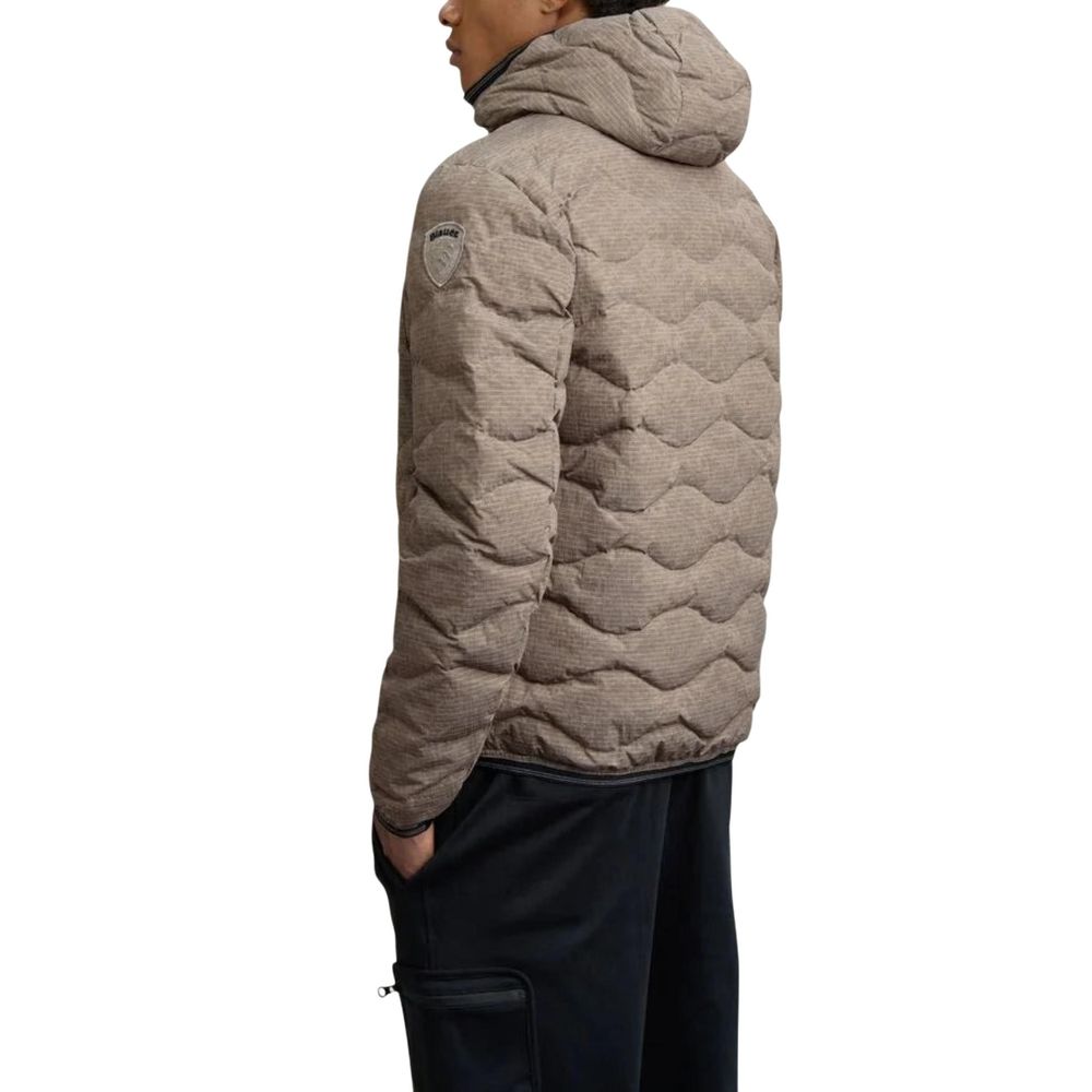 Blauer Brown Polyester Coat - WAVE 25WBLUC03074 Men's Down Jacket
