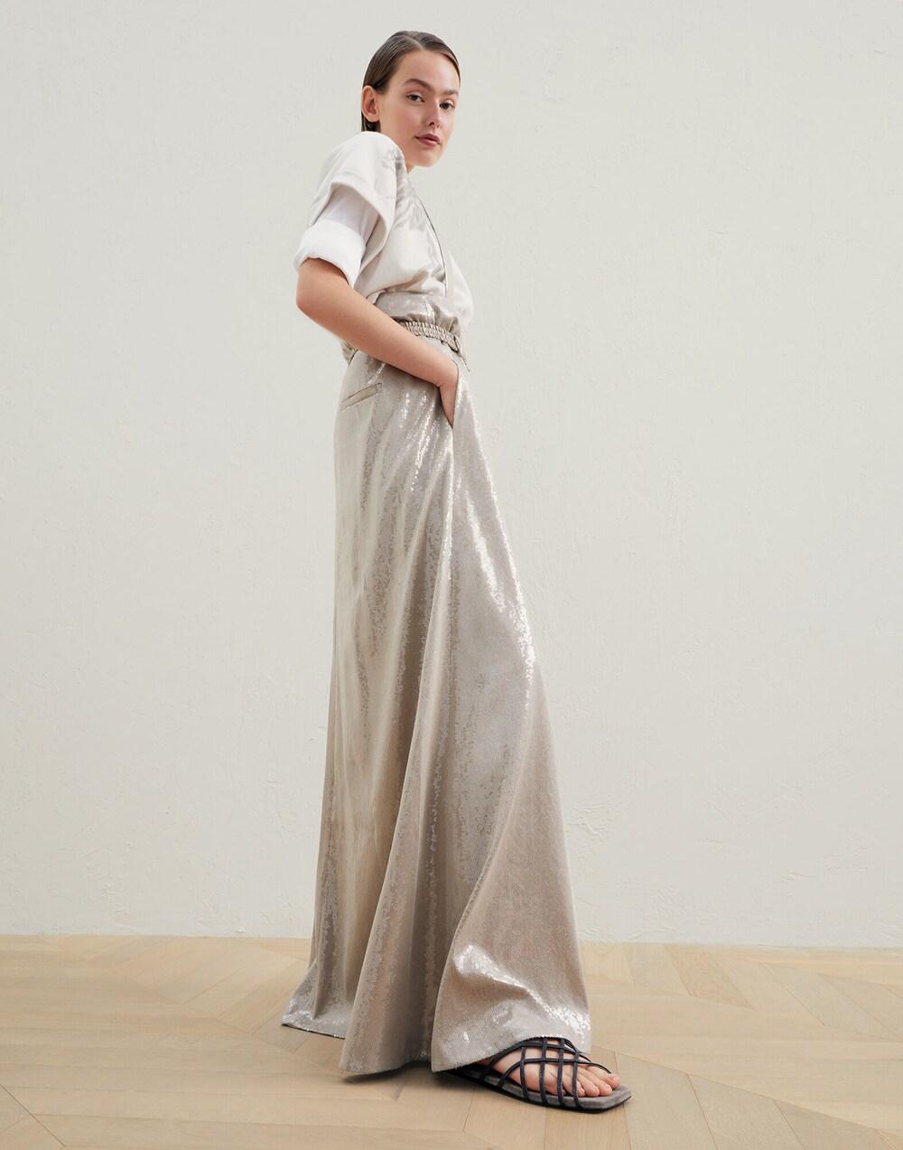 Brunello Cucinelli Gray Leather Flat Sandals