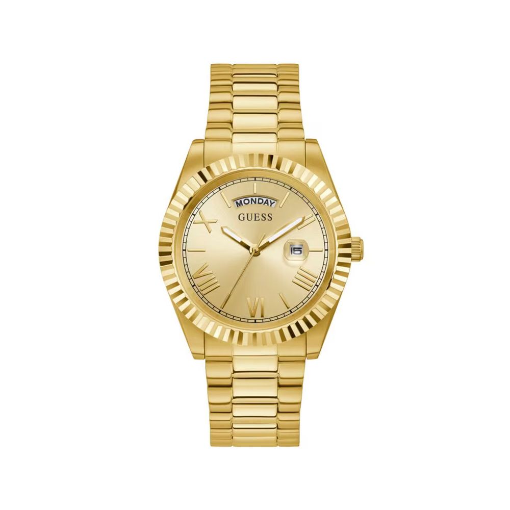 GUESS Men's Gold Stainless Steel Connoisseur Dress Watch