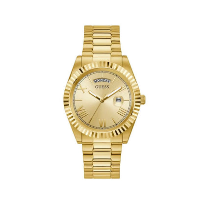 GUESS Men's Gold Stainless Steel Connoisseur Dress Watch