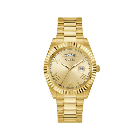 GUESS Men's Gold Stainless Steel Connoisseur Dress Watch