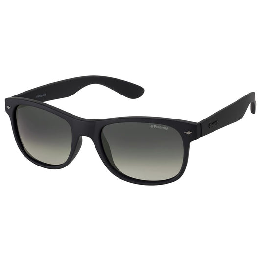 Polaroid Men’s Sunglasses – Matt Black Frame, Green Lenses