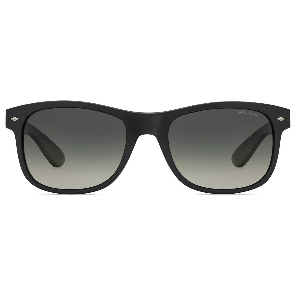 Polaroid Men’s Sunglasses – Matt Black Frame, Green Lenses