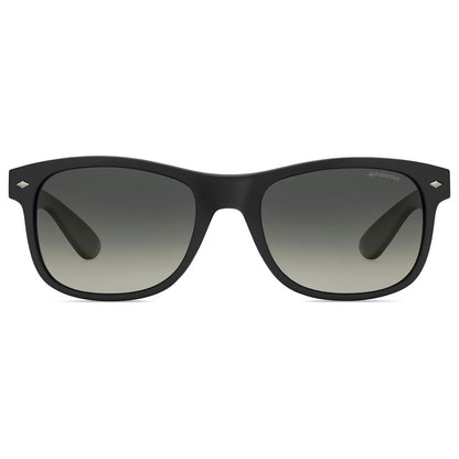 Polaroid Men’s Sunglasses – Matt Black Frame, Green Lenses