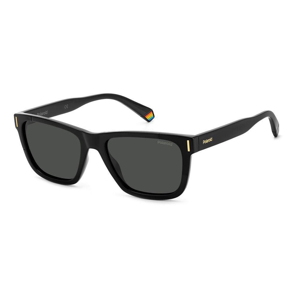 Polaroid Unisex Black Sunglasses – Stylish Resin Frame with Grey Lenses