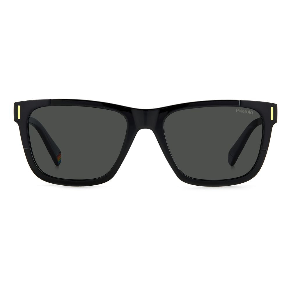 Polaroid Unisex Black Sunglasses – Stylish Resin Frame with Grey Lenses