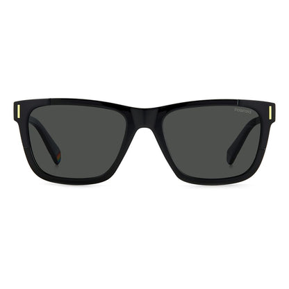 Polaroid Unisex Black Sunglasses – Stylish Resin Frame with Grey Lenses