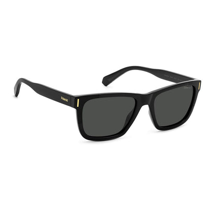 Polaroid Unisex Black Sunglasses – Stylish Resin Frame with Grey Lenses