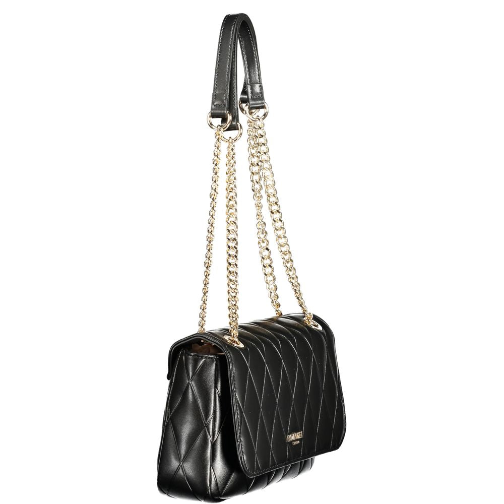 Twinset Black Faux Leather Quilted Handbag