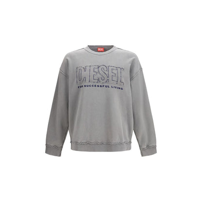 Diesel S-Boxt-Raw-V1 Sweatshirt in Gray Cotton