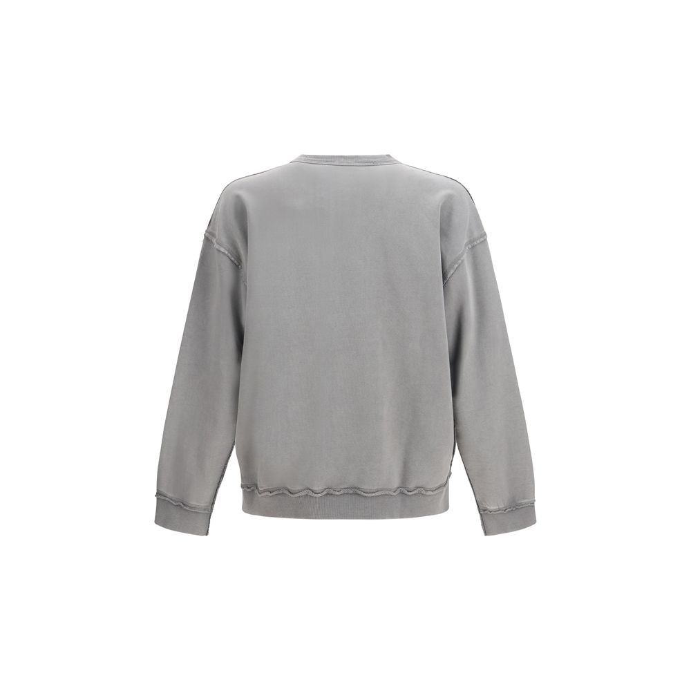 Diesel S-Boxt-Raw-V1 Sweatshirt in Gray Cotton
