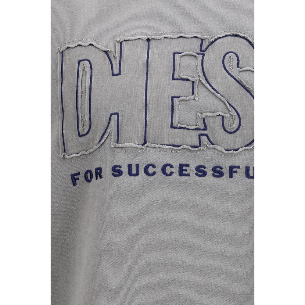 Diesel S-Boxt-Raw-V1 Sweatshirt in Gray Cotton