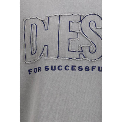 Diesel S-Boxt-Raw-V1 Sweatshirt in Gray Cotton