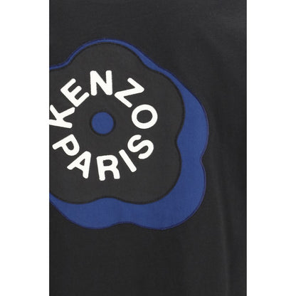 Kenzo Black Cotton T-Shirt - Boke Flower 2.0 Embroidered Oversized Tee