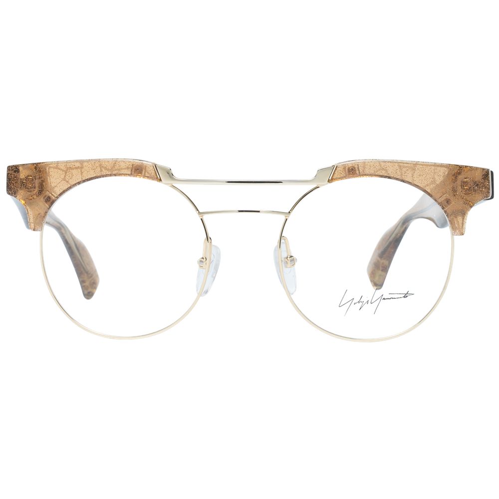 Yohji Yamamoto Women's Gold Optical Glasses – Round Frame