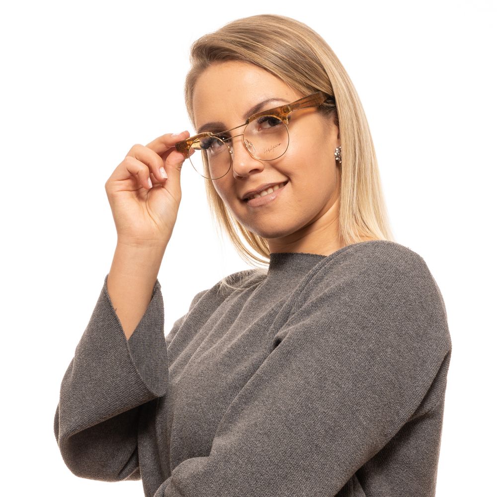 Yohji Yamamoto Women's Gold Optical Glasses – Round Frame