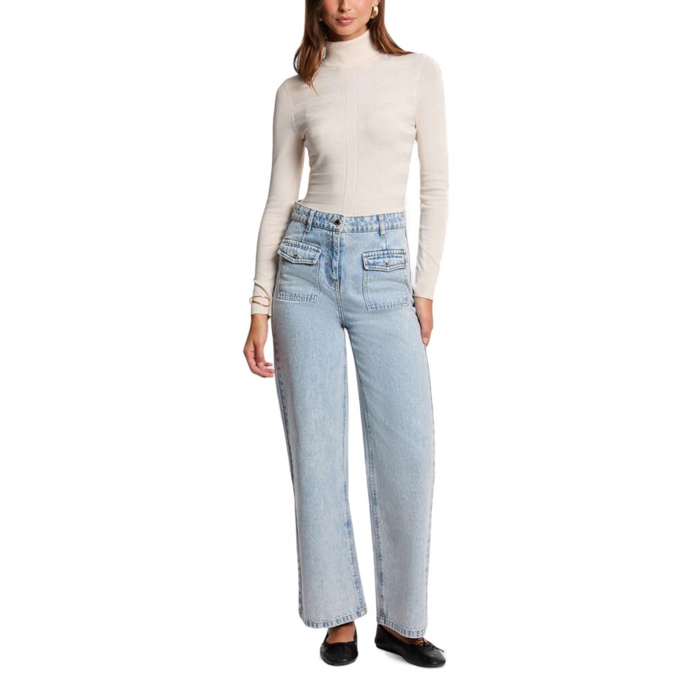 Morgan De Toi Beige Viscose Turtleneck Sweater - Model 252-MENTHYO
