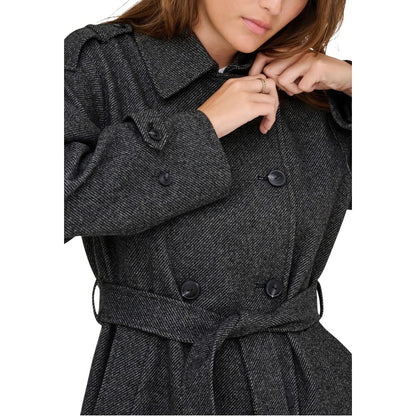 Only ONLASTA TRENCHCOAT OTW 15363034 - Grey Recycled Polyester Coat