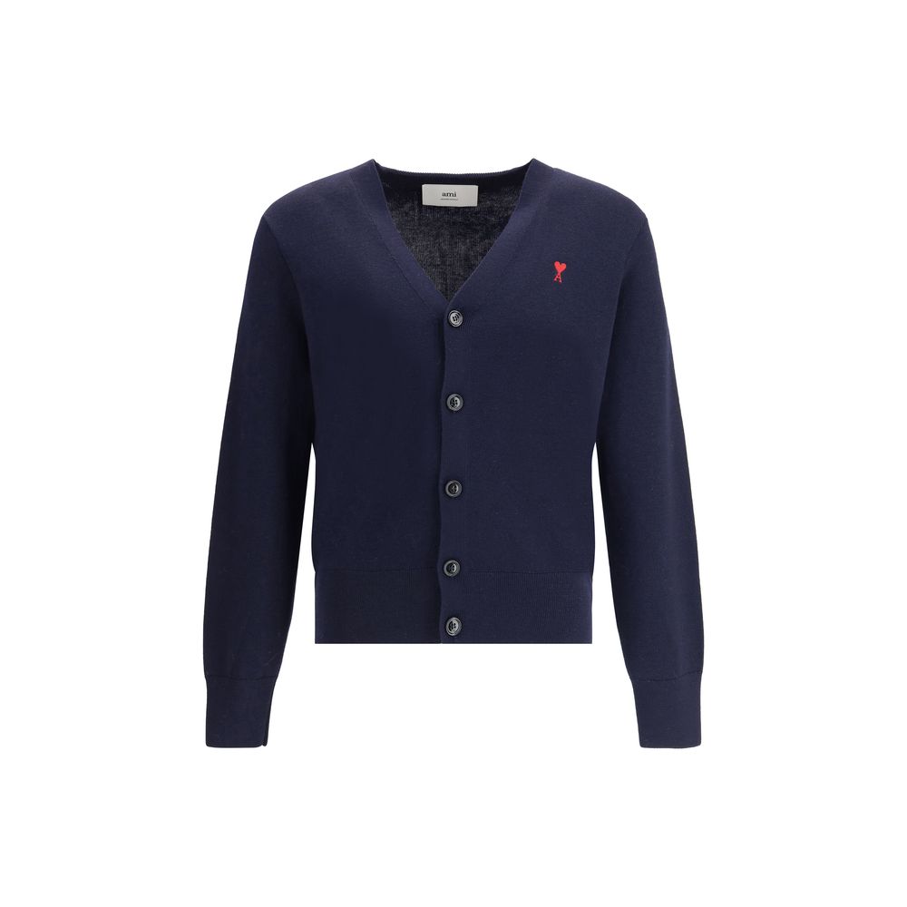 Ami Paris Blue Wool Cardigan – Effortless Parisian Chic